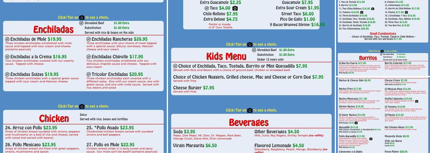 El Agave Menu