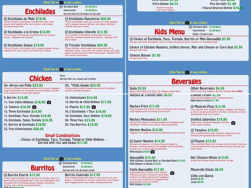 El Agave Menu