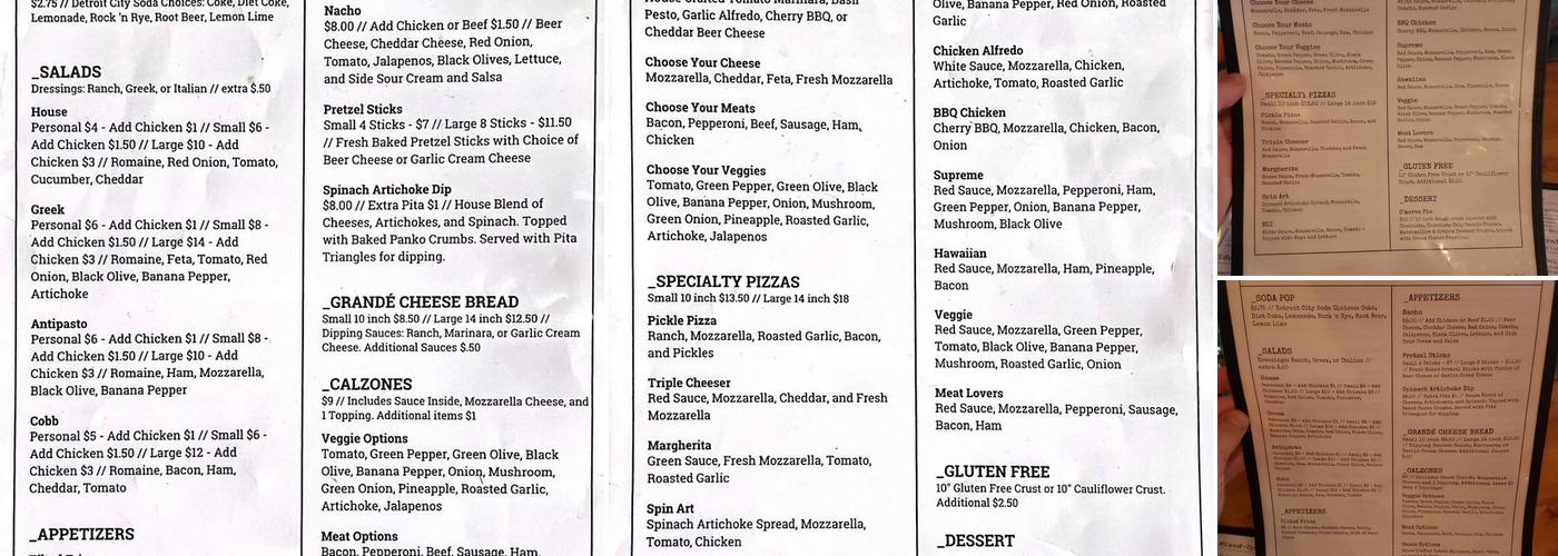Lapeer Pizza Co. Menu