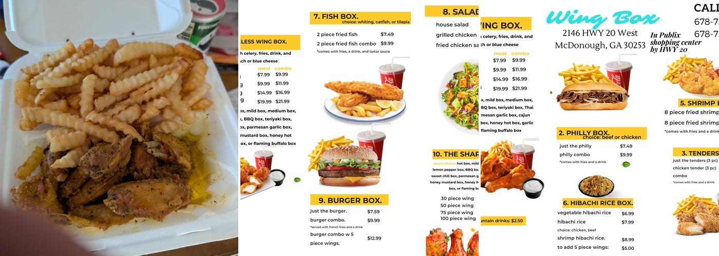 Wing Box Menu