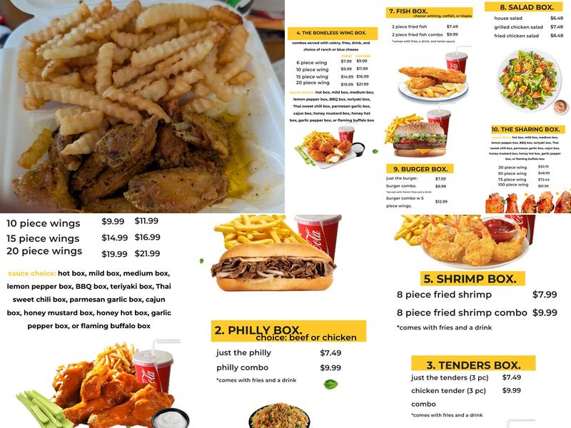 Wing Box Menu