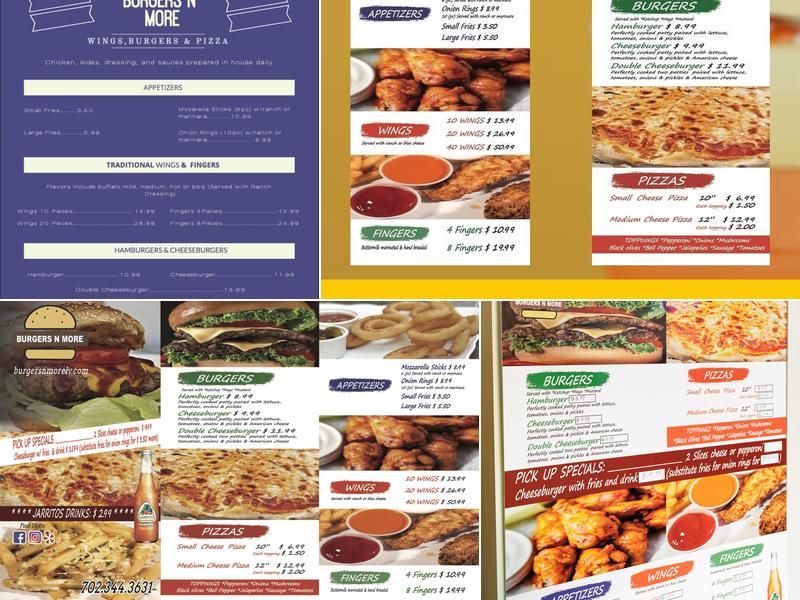 Burgers N More Menu