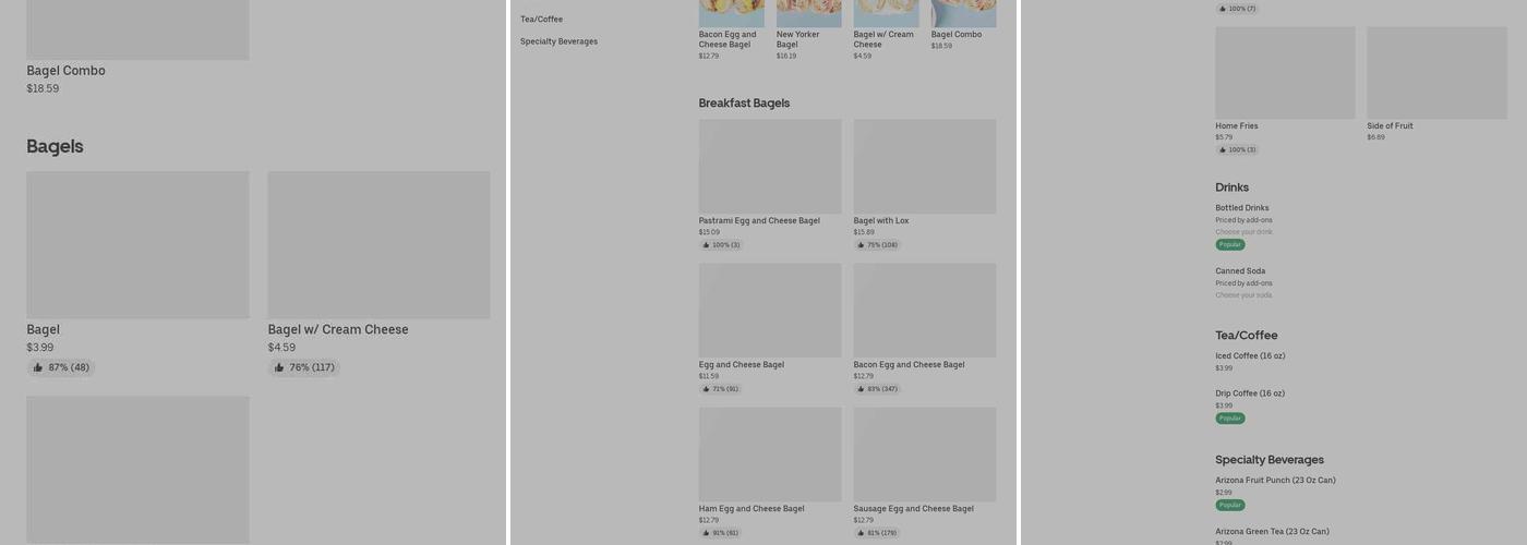 Silver Lake Bagels Menu