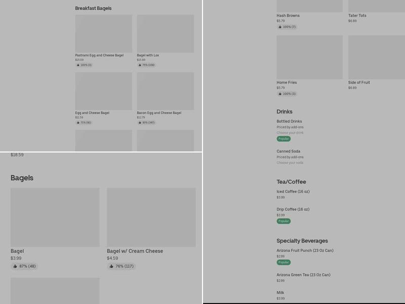 Silver Lake Bagels Menu