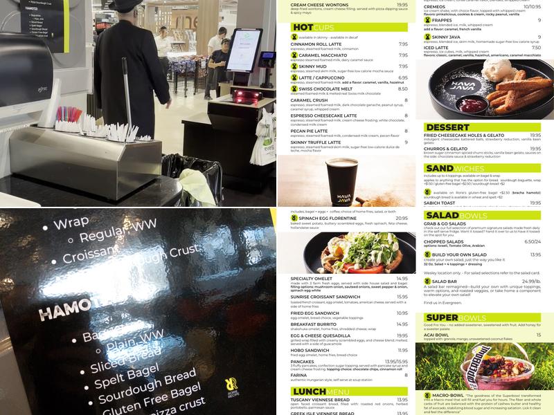 Hava Java Uptown Menu