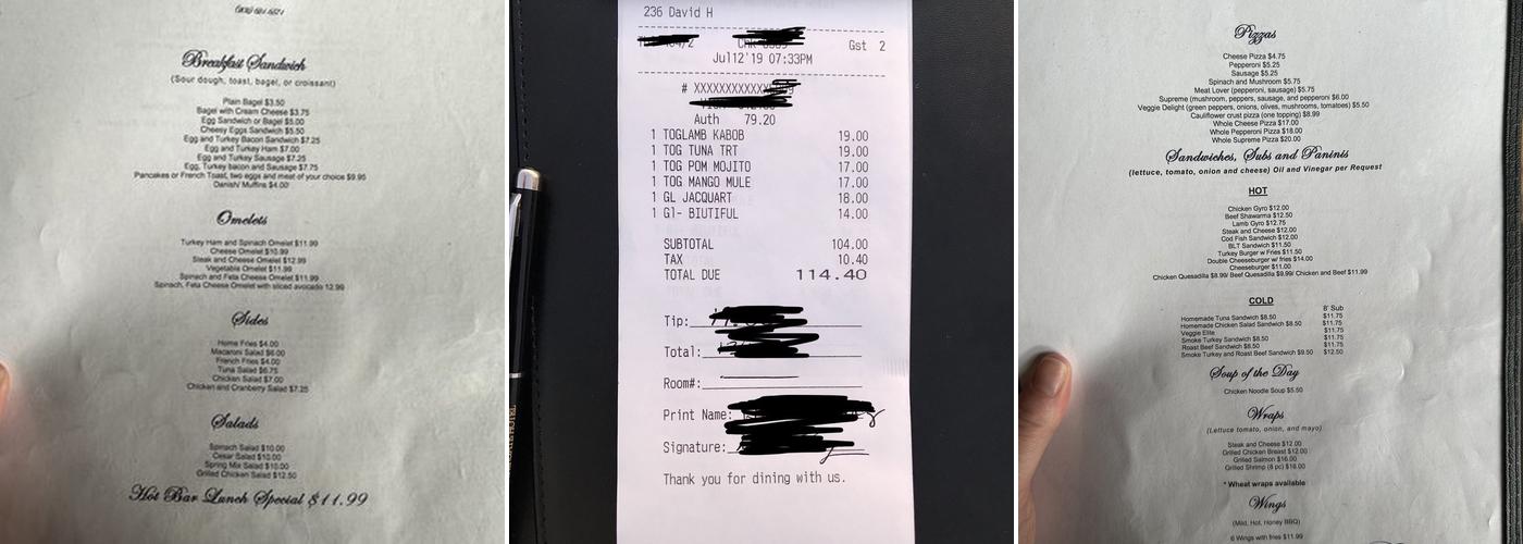 Bottom of the Gate Cafe Menu