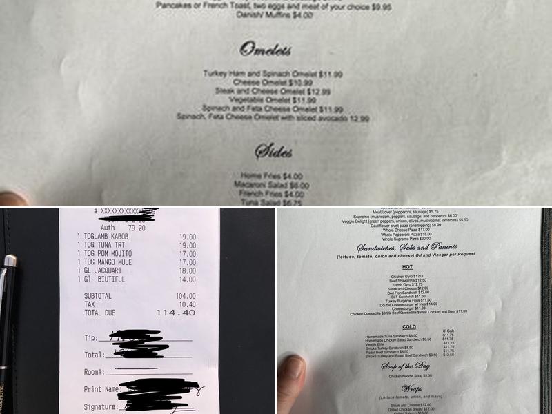 Bottom of the Gate Cafe Menu