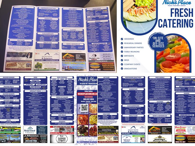 Nick's Place Hampton Falls Menu