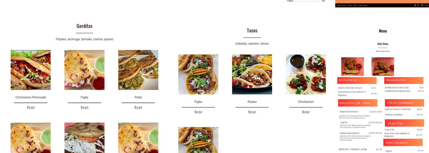 Los Tacos Gerardo Menu