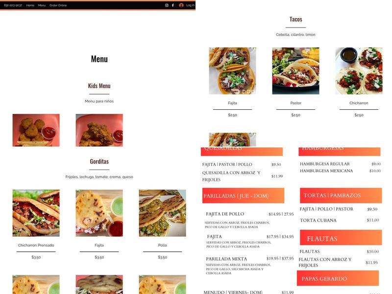 Los Tacos Gerardo Menu