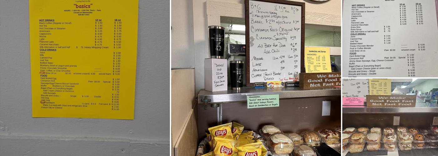 Basics Deli Menu