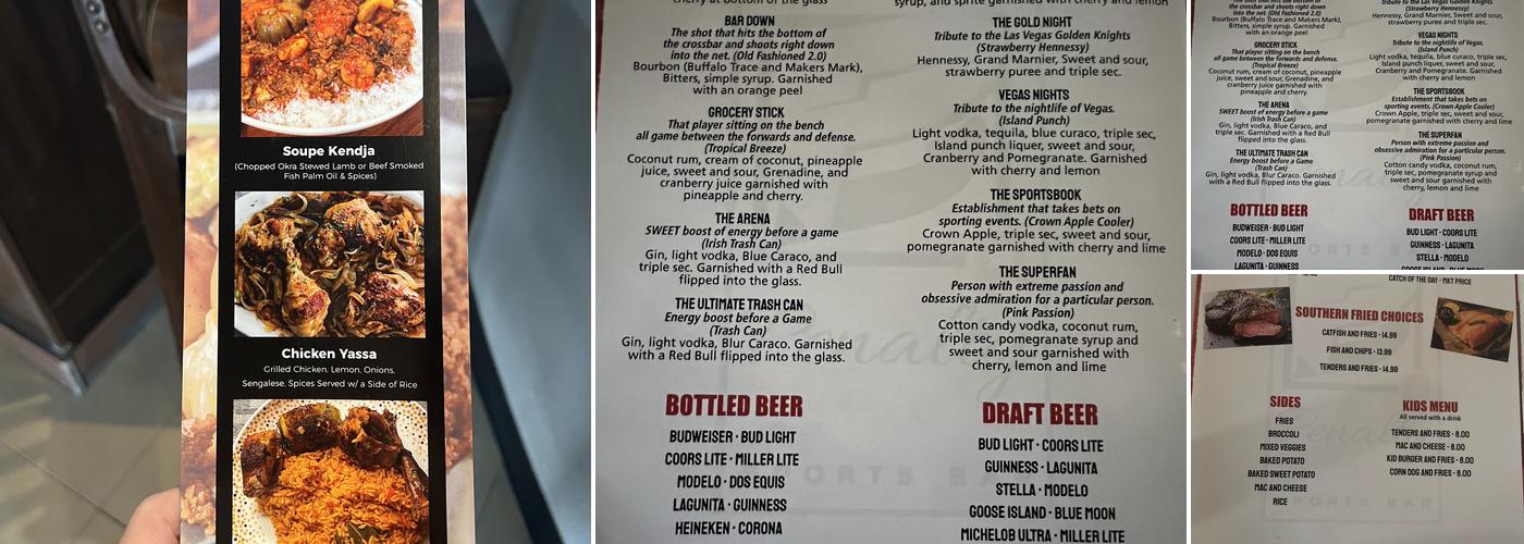 Penalty Box's Sport Bar and Grill Menu