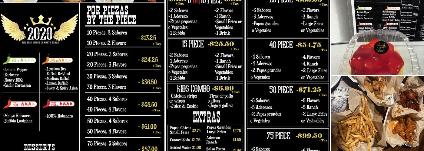 2020 Wings Menu