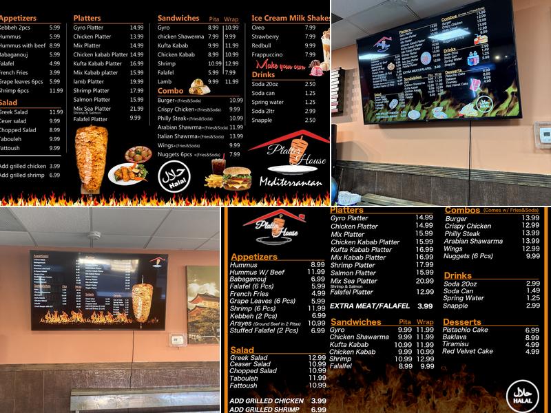 Platter House Menu