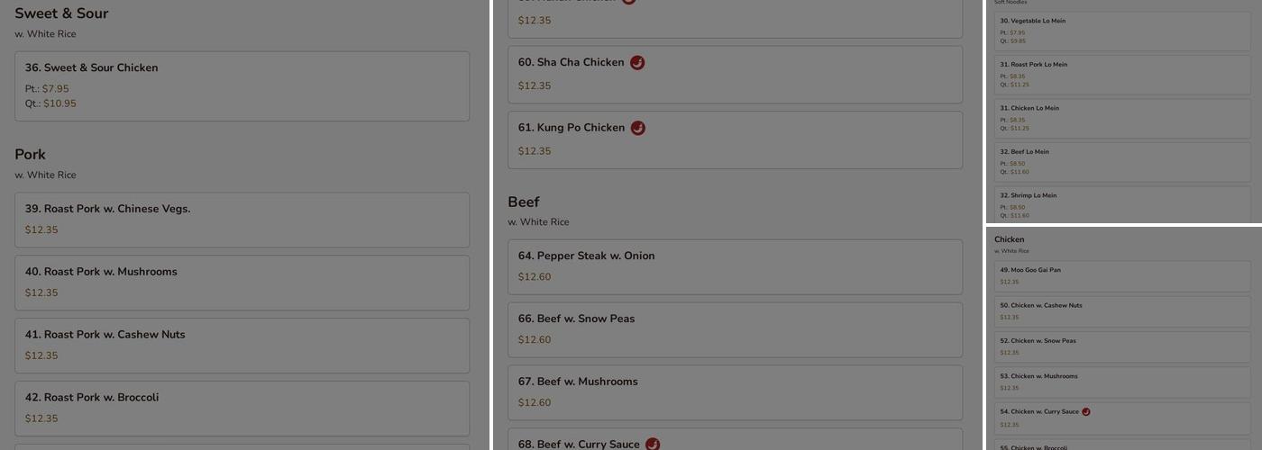 Wang's Kitchen Menu