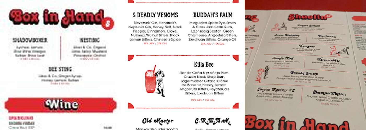 Flying Guillotine Menu