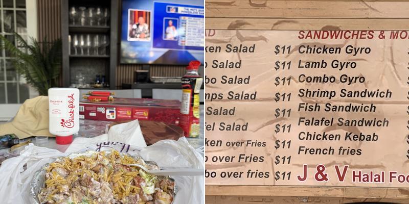 J&V Halal Food Gyro & Chicken Over Rice Menu