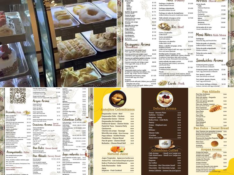 Aroma Bakery & Coffee Menu