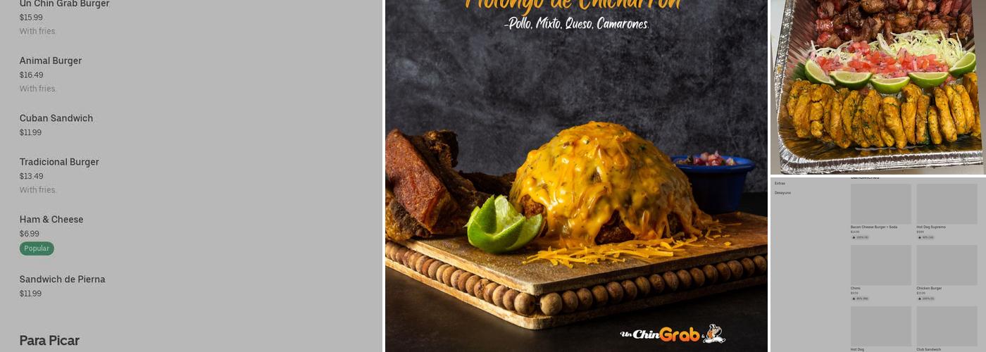 Un Chin Grab & Go Menu