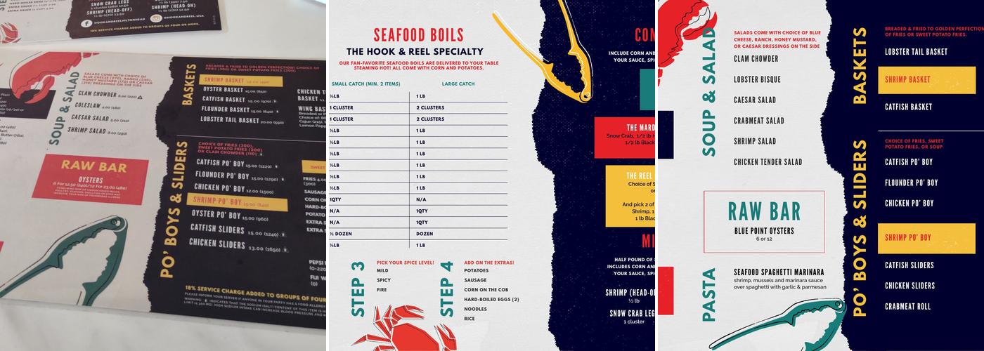 Hook & Reel Cajun Seafood & Bar Menu