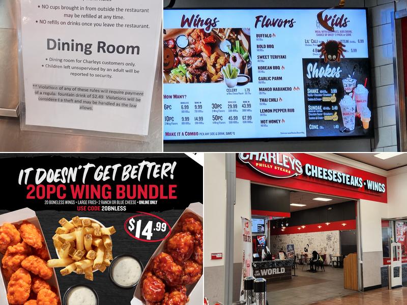 Charleys Cheesesteaks and Wings Menu