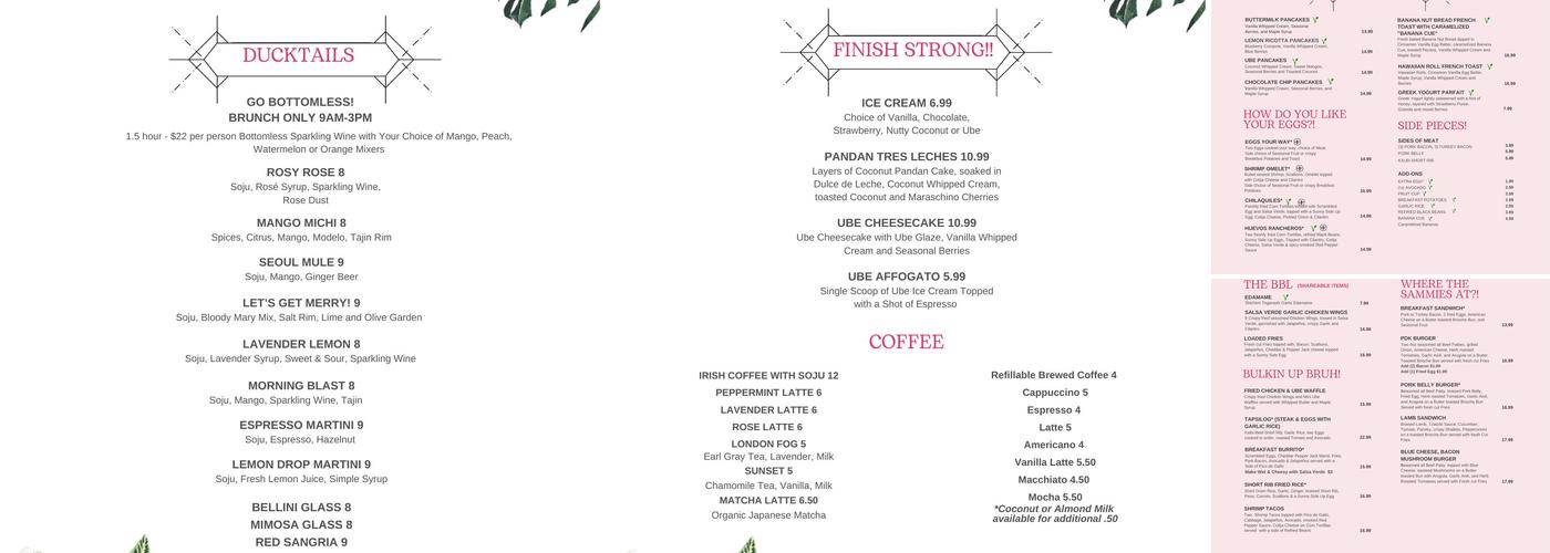 Pink Duck Kitchen Menu