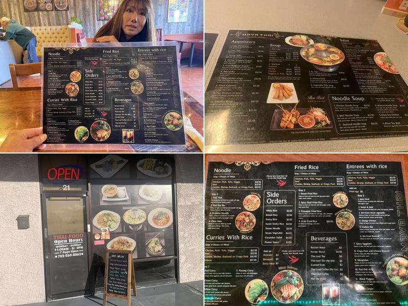 Maya thai Menu