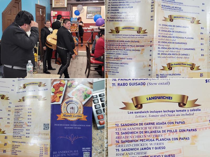 Mundo Latino Restaurant & Bakery Menu