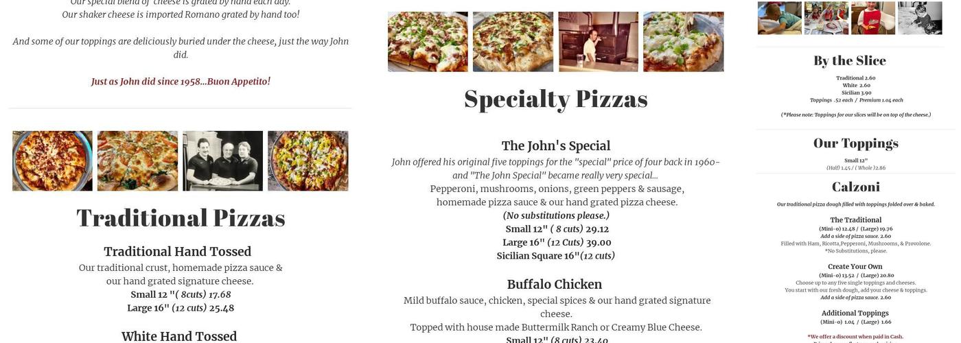 Mineo’s Pizza House Allison Park Menu