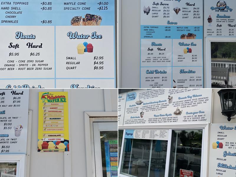 Barnegat Bay Ice Cream Menu