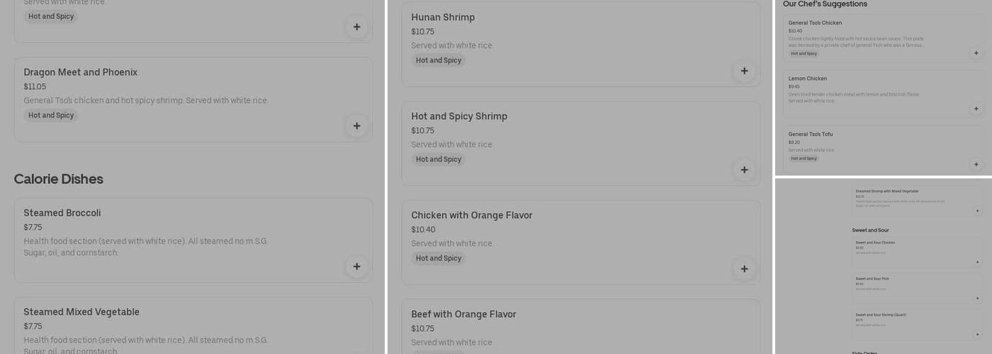 Chinese Restaurant Menu