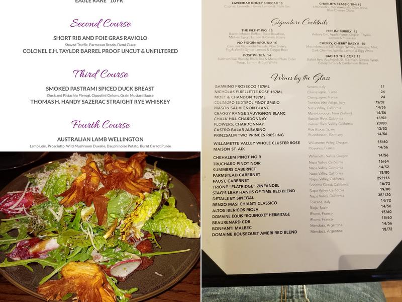 Charlie's of Lincroft Menu