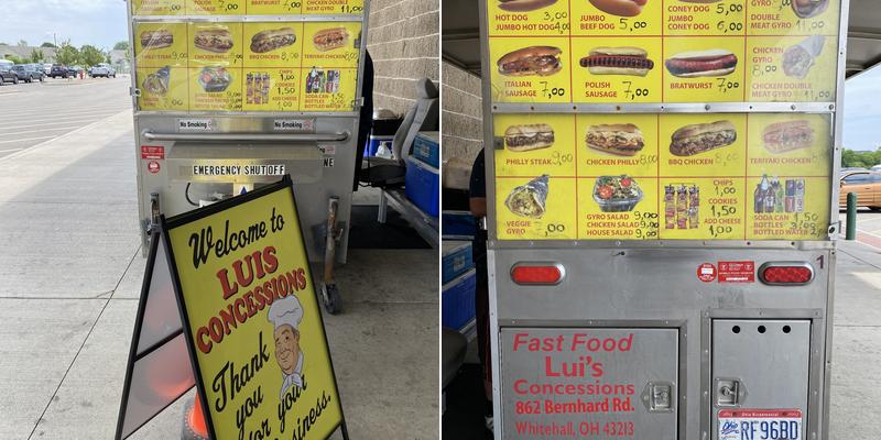 Lui’s Concessions Menu