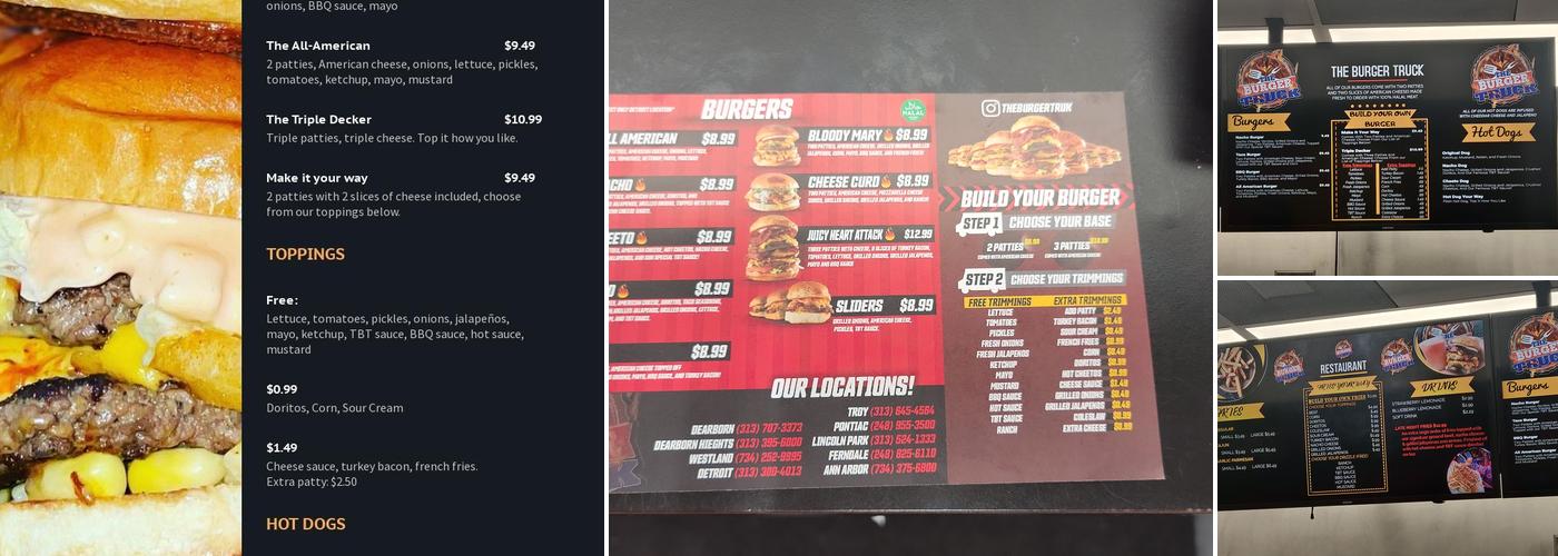 The Burger Truck Menu