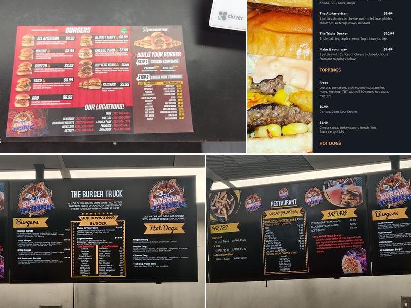 The Burger Truck Menu