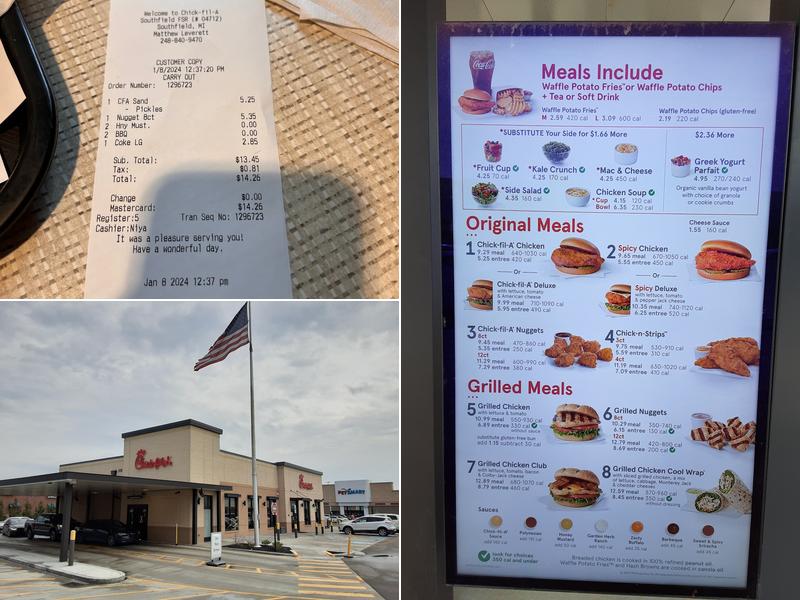 Chick-fil-A Menu