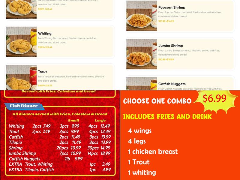 Hip Hop Fish And Chicken Menu