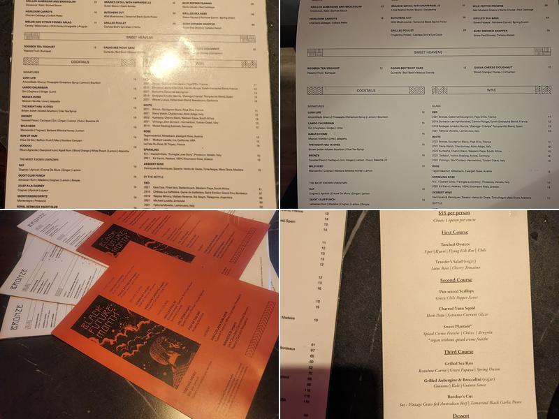 Bronze Menu
