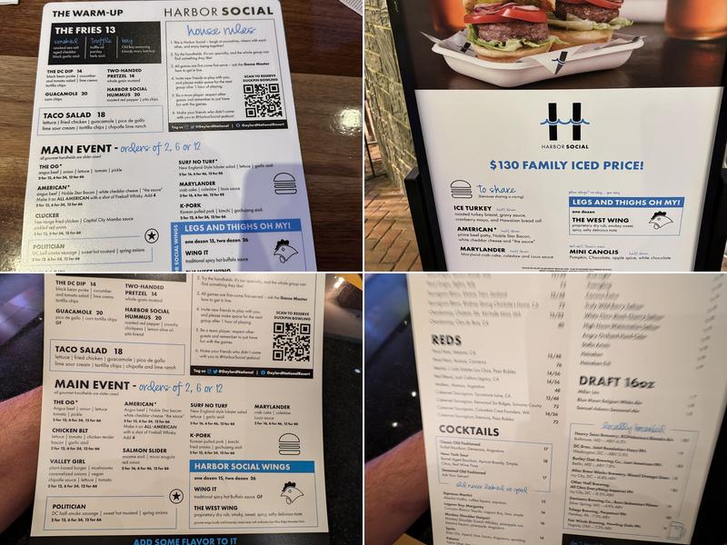 Harbor Social Menu