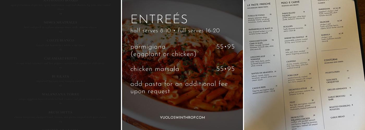 Vuolo's Menu