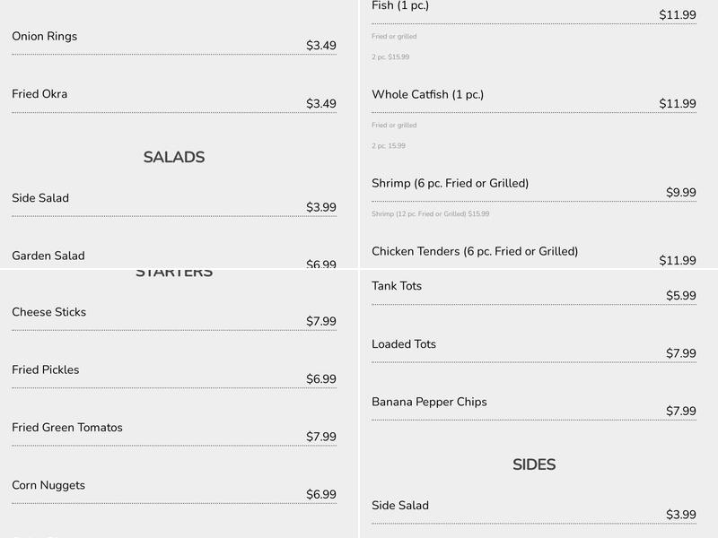 Jo & Friends Country Kitchen Menu