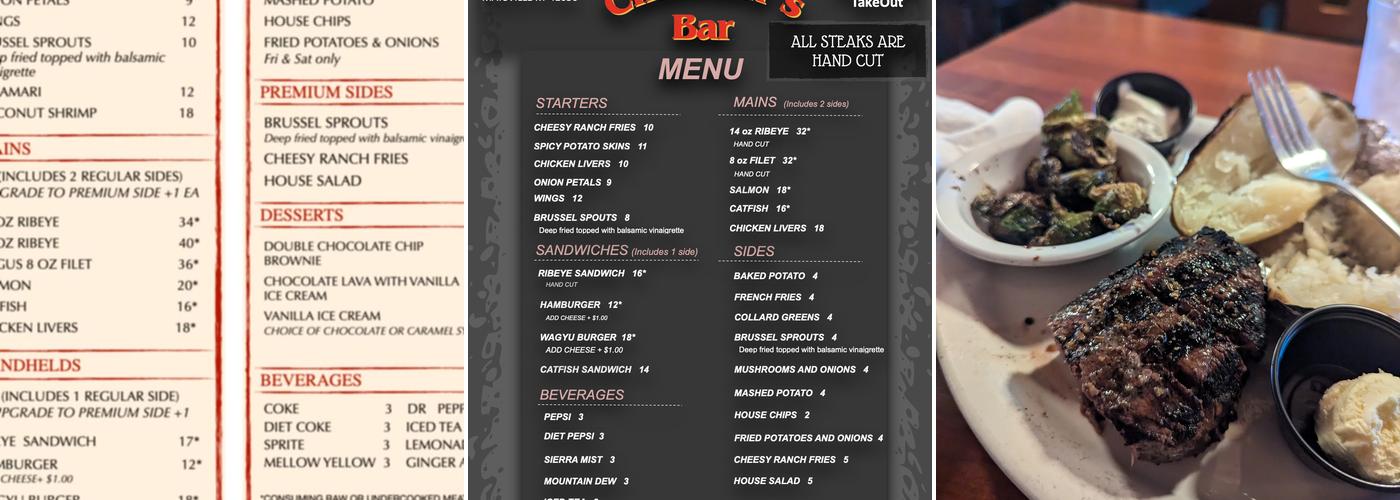 Chandler's Bar Menu