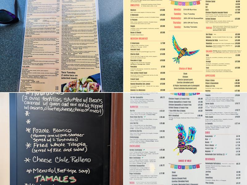 Arango Café Menu