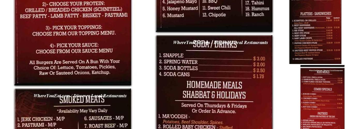 Latifa's Kosher Kitchen Menu