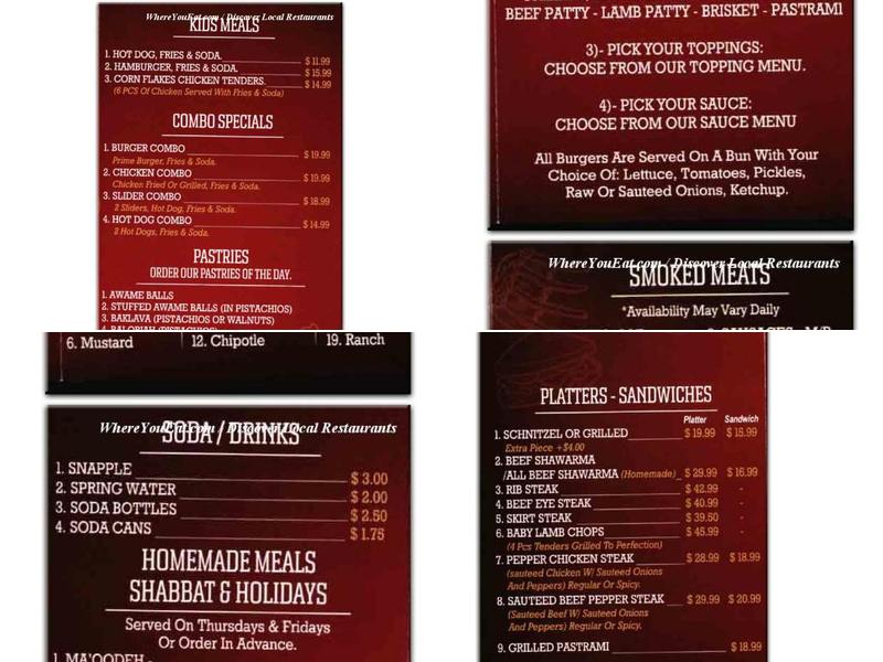 Latifa's Kosher Kitchen Menu