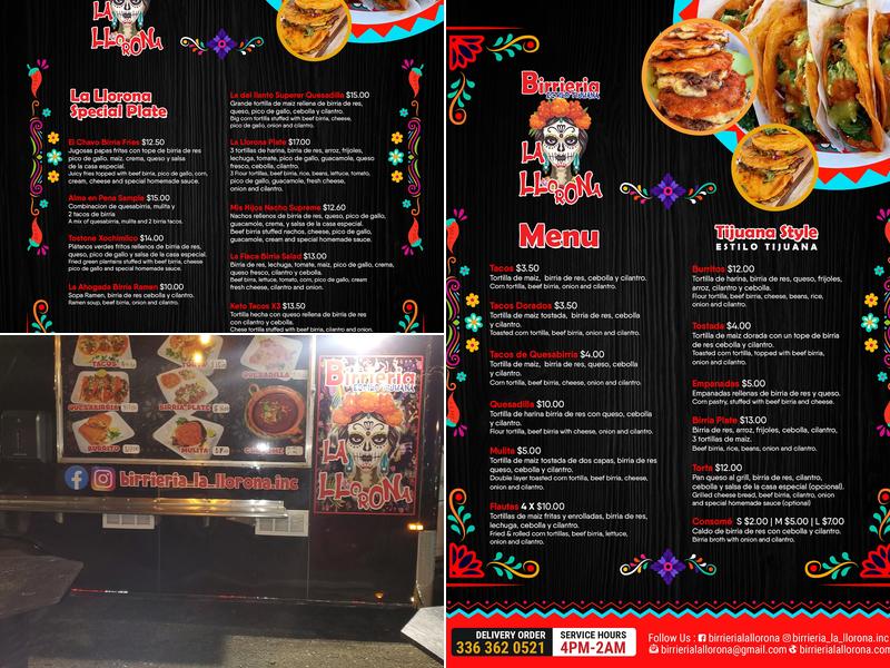 Birrieria La Llorona Menu