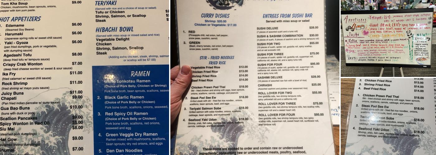 Hokkaido ramen & sushi Menu