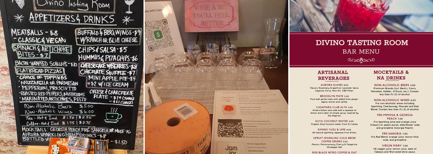 Divino Tasting Room, Eatery & Lounge Menu