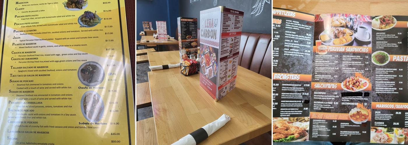 LENA Y CARBON BROASTER Menu