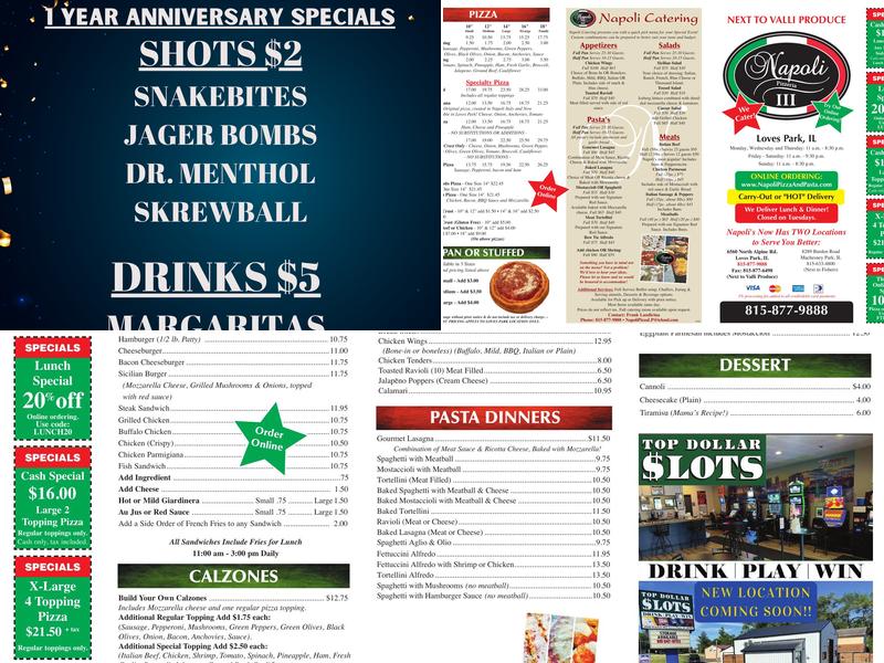 Top Dollar Slots Windsor Menu